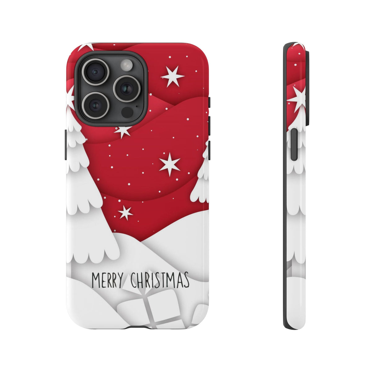 Frohe Weihnachten Cover per smartphone – Robuste festliche Cover per smartphone in Rosso & Bianco