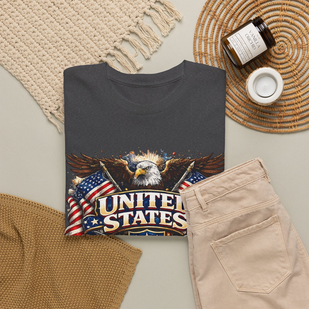 T-Shirt Patriottica USA – Aquila e Bandiera Americana