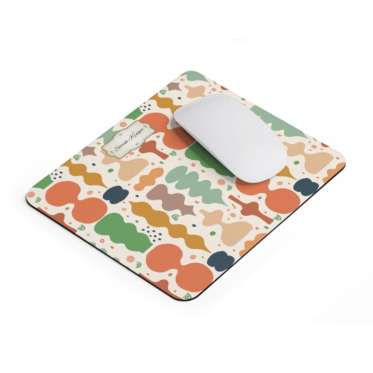 Personalizzato Mousepad con nome – motivo retrò – Mousepad von MALUX, 23,2 × 19,4 cm