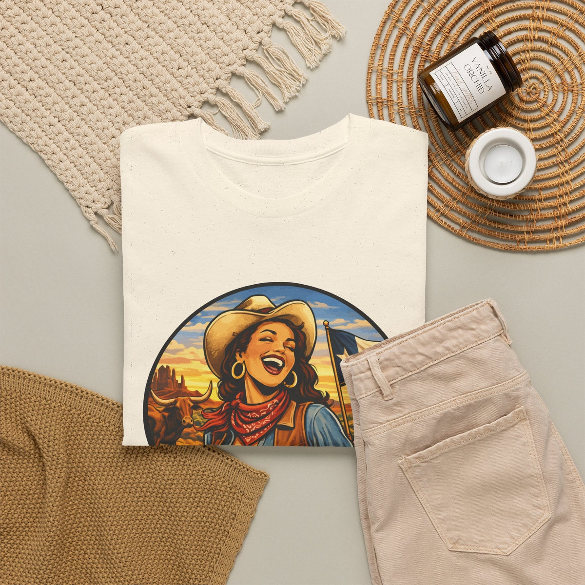 T-Shirt Cowgirl Texas – Design Western Vintage