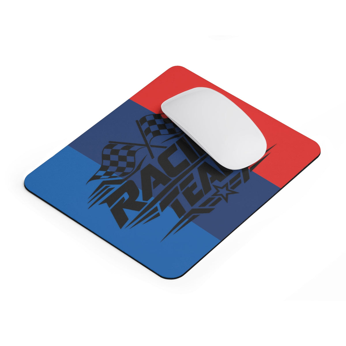 Racing Team Mousepad – design motorsport blu e rosso – Mousepad von MALUX, 23,2 × 19,4 cm