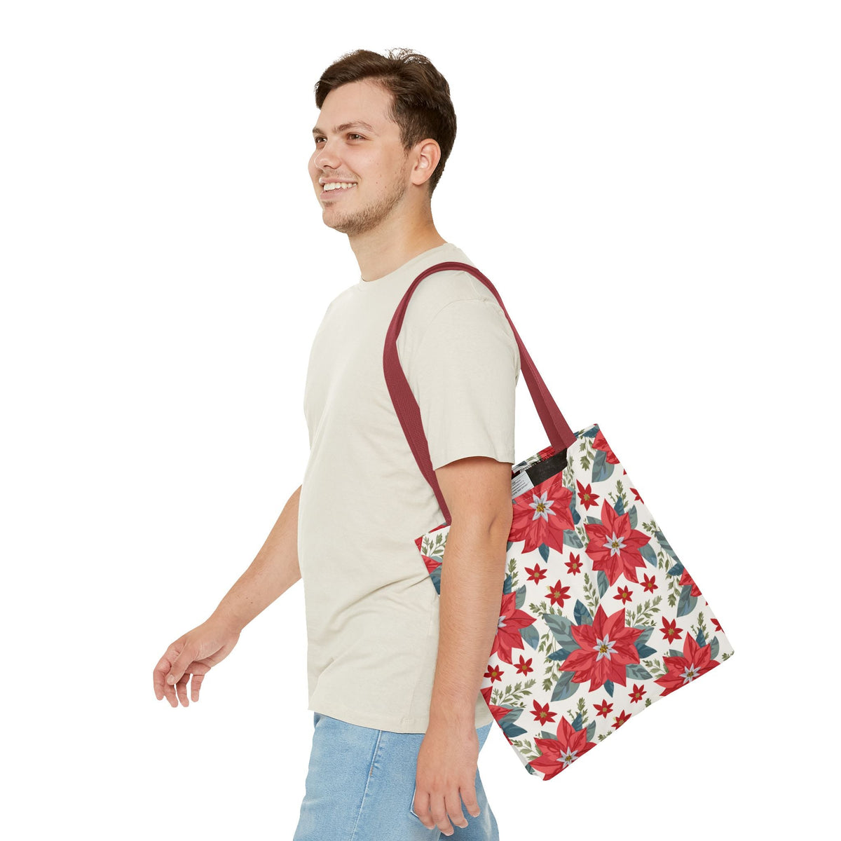 Borsa in tessuto Stella di Natale – Motivo Floreale