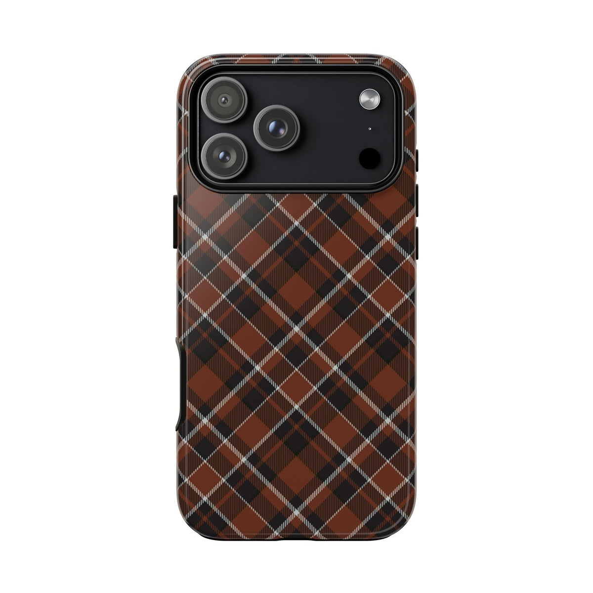 Braunes Karo Cover per smartphone – Cover robusta con klassischem Tartan