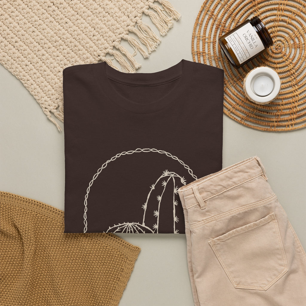 T-Shirt Cactus Minimal – Design Deserto Line Art