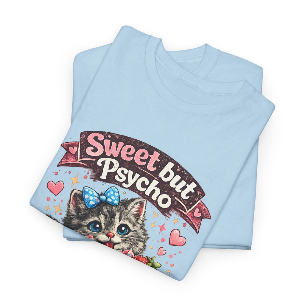 T-Shirt Dolce ma Pazzo – Gatto Kawaii Divertente