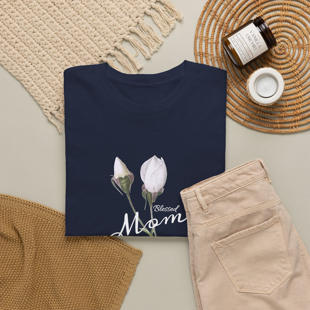 T-Shirt Mamma con Fiori – Design Minimalista