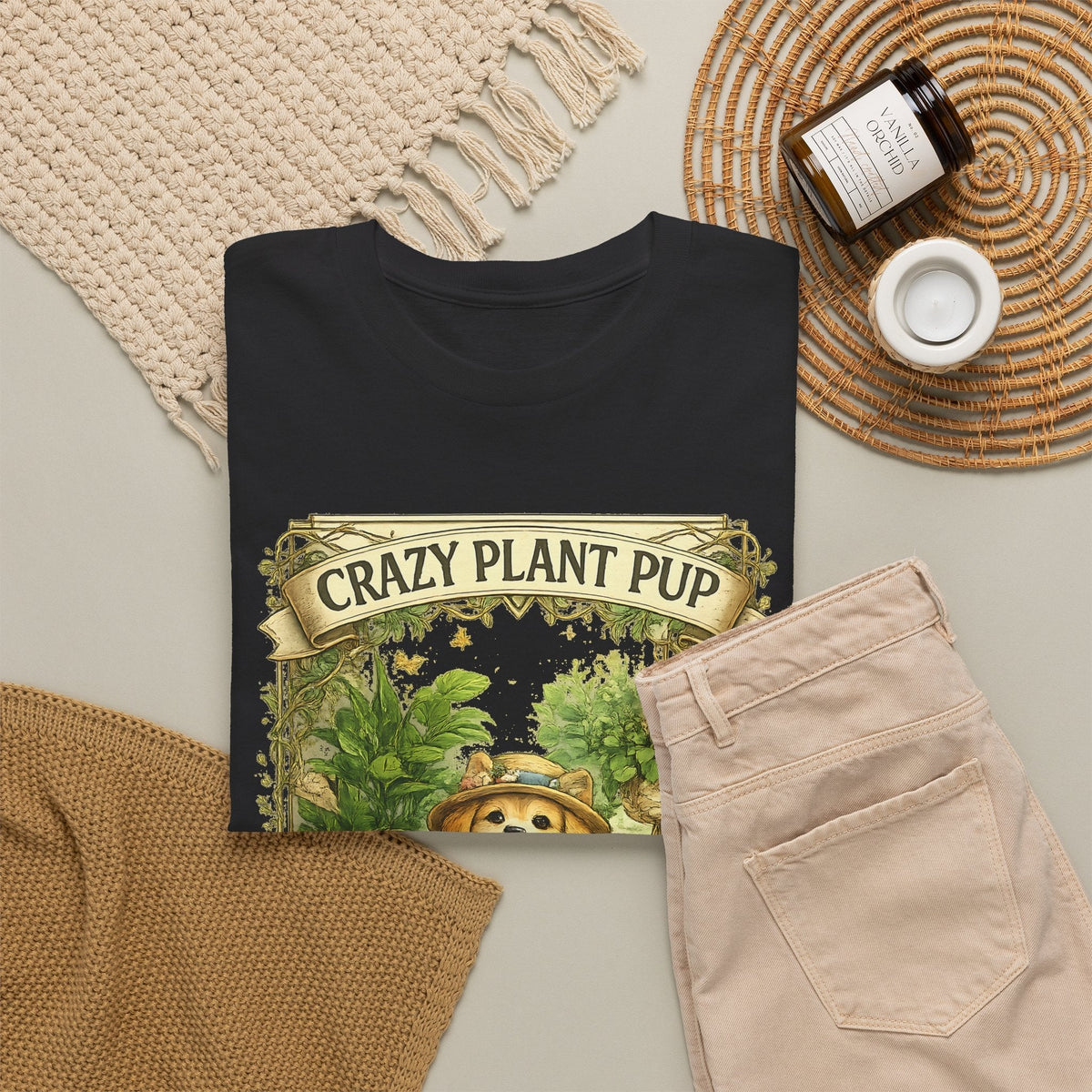 T-Shirt Cane e Piante – Design Divertente