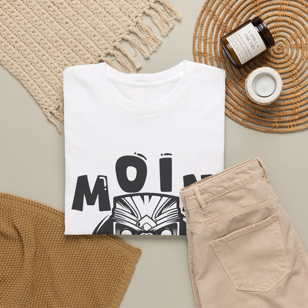 T-Shirt Moin con Maschera Tiki – Design Tropicale Streetwear