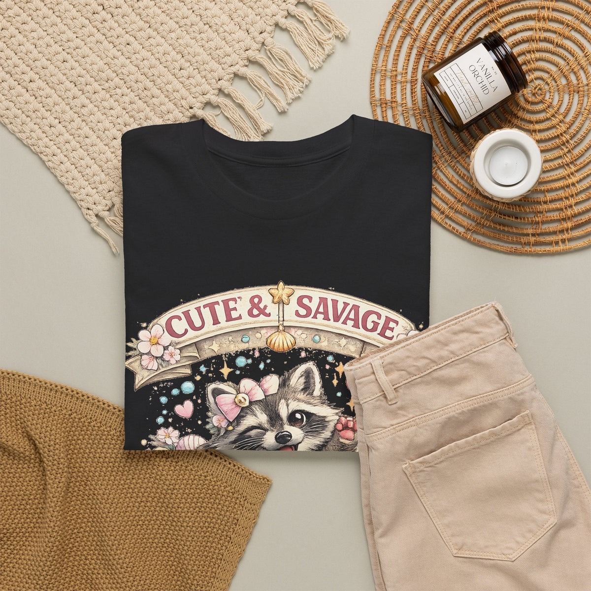 T-Shirt Carino ma Selvaggio – Procione Divertente