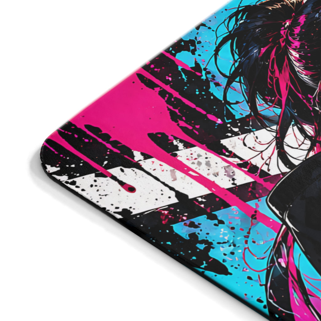 Anime Streetwear Mousepad – Pink Graffiti design – Mousepad von MALUX, 23,2 × 19,4 cm