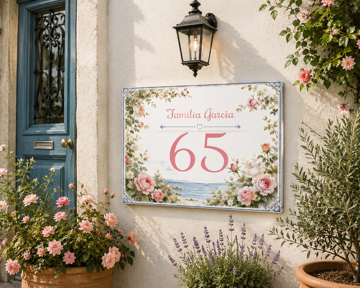 Personalizzato Keramik-Targa per casa 20×25 cm – Klassisch – MALUX