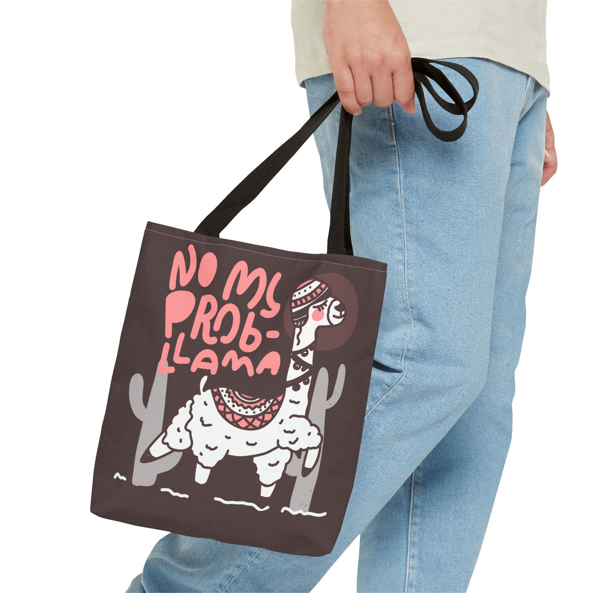 Borsa in tessuto No Prob-Llama – Design Lama Divertente