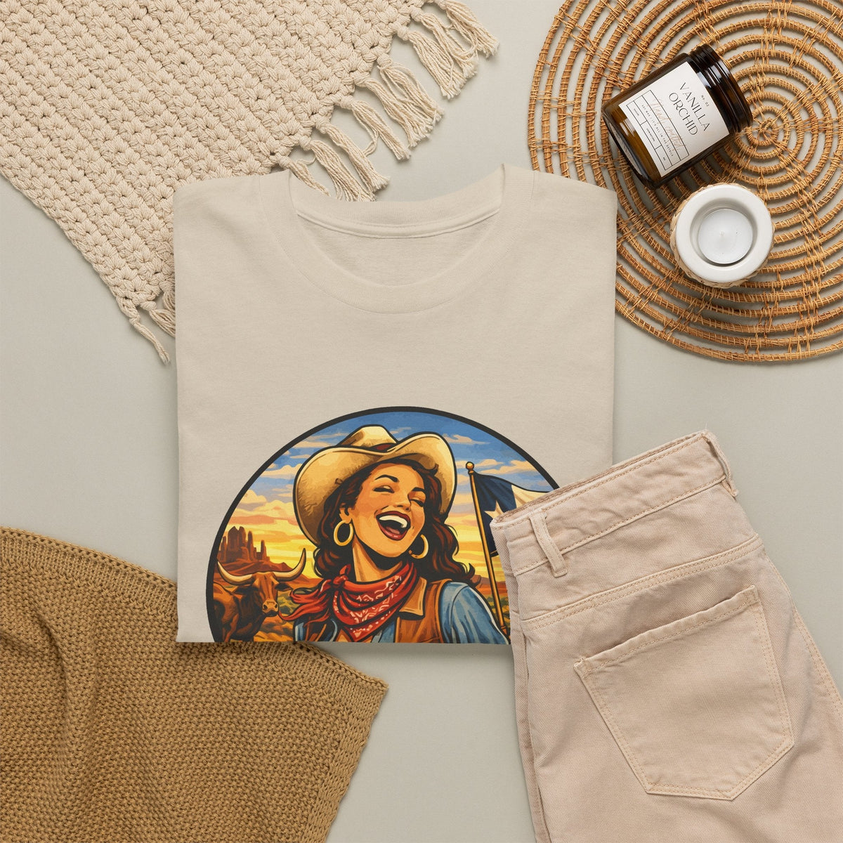 T-Shirt Cowgirl Texas – Design Western Vintage