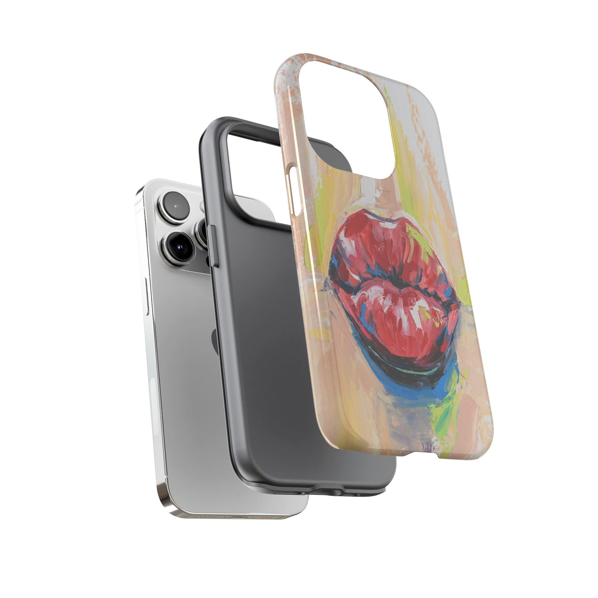 Cover Robusta con Labbra Rosse – Design Artistico Astratto
