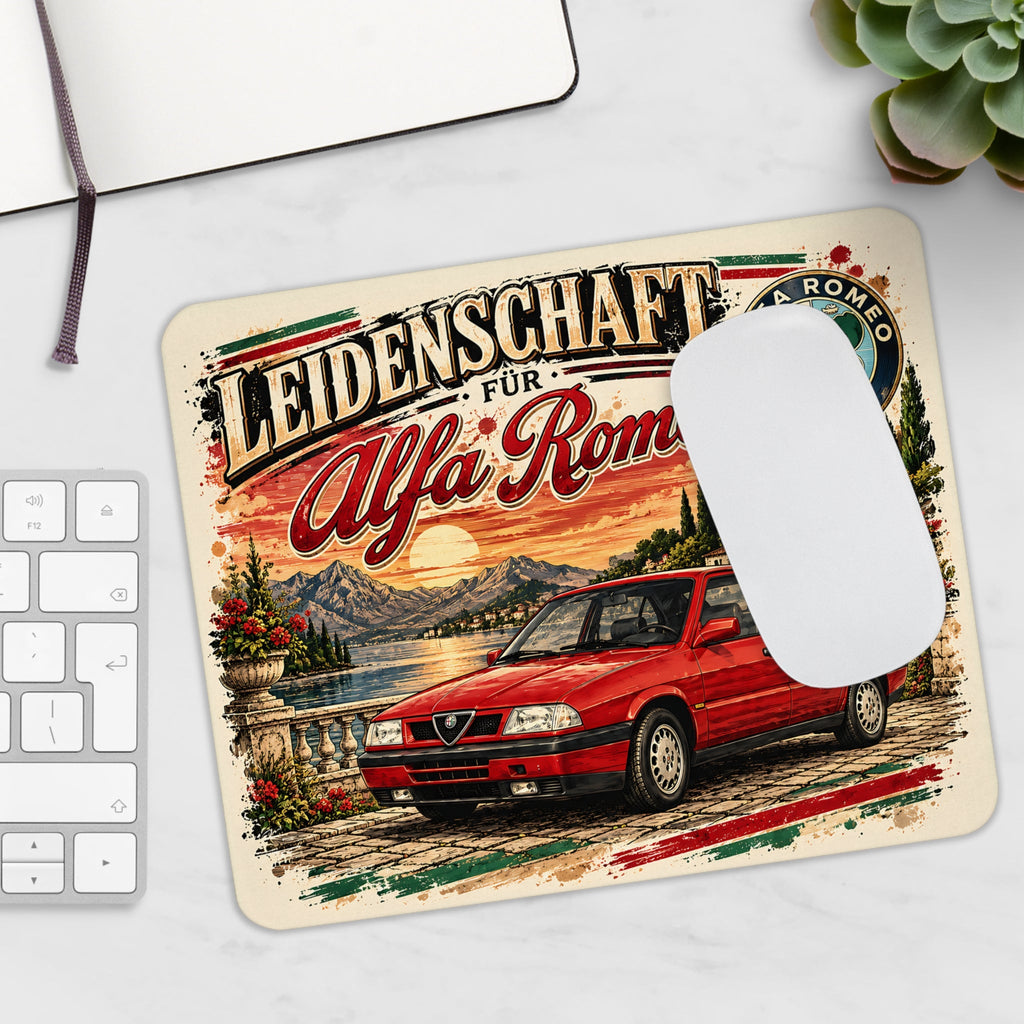 Alfa Romeo Mousepad – Leidenschaft per italienische Autos – Mousepad von MALUX, 23,2 × 19,4 cm