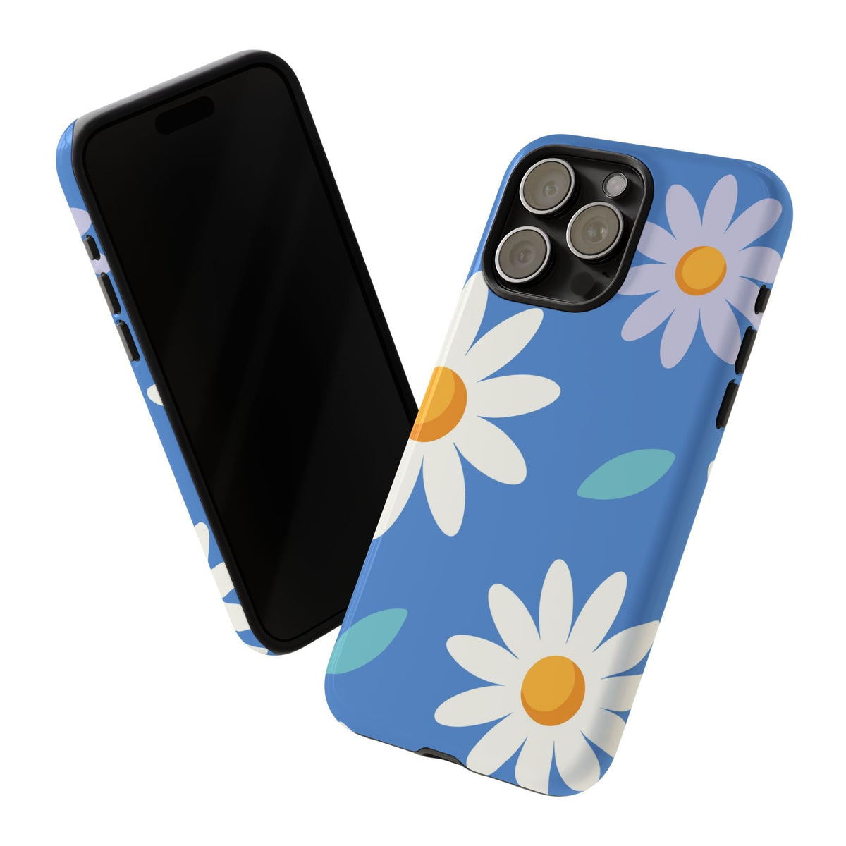 Blaues Gänseblümchen Cover robusta – Retro-Blumendesign