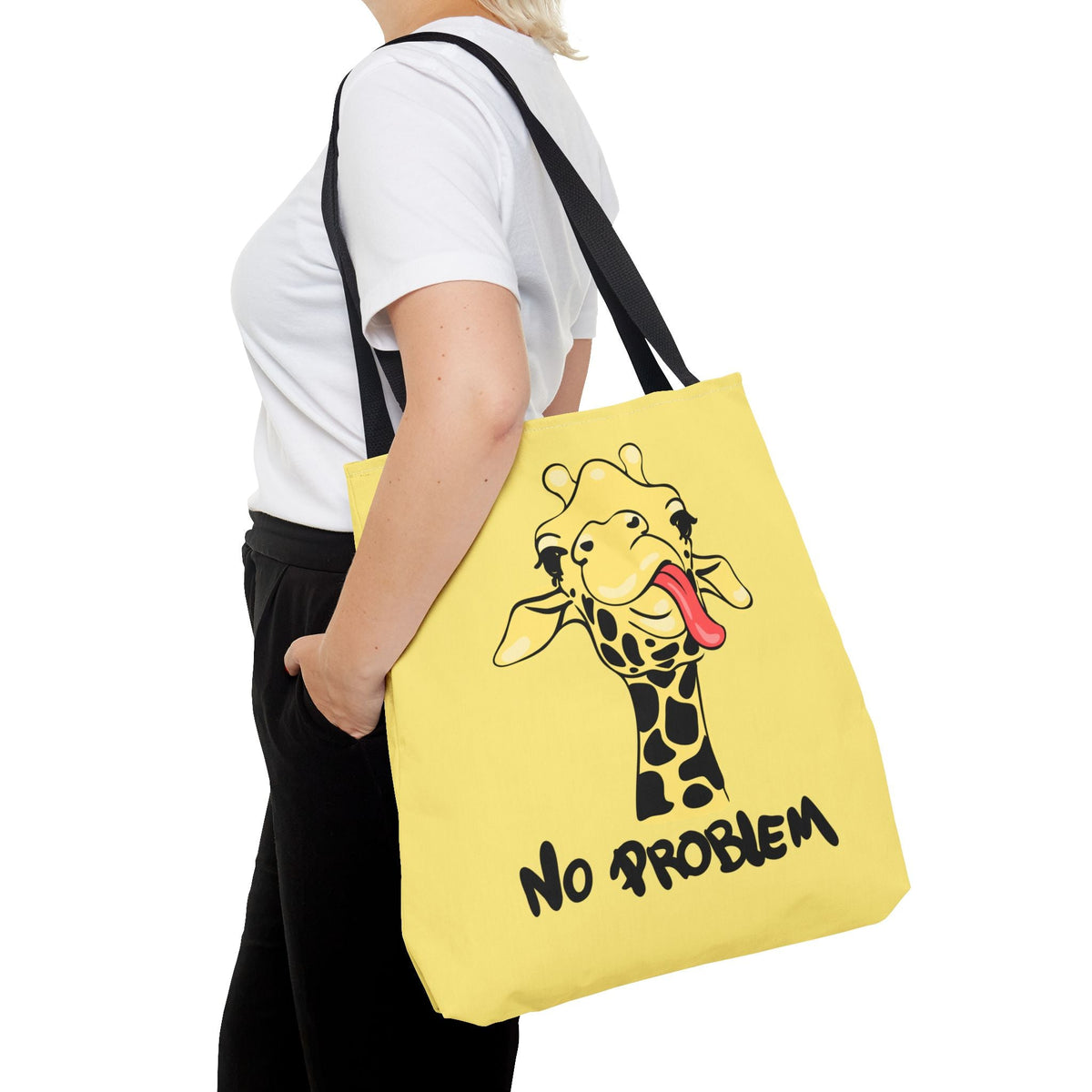 No Problem Borsa in tessuto – divertente Giraffe