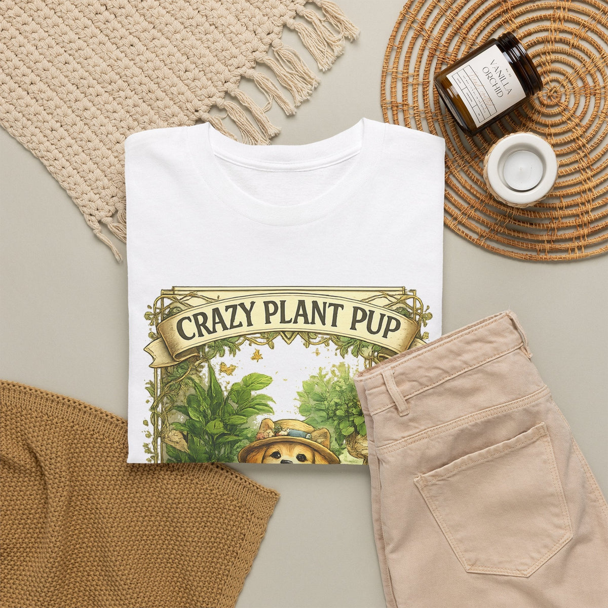 T-Shirt Cane e Piante – Design Divertente