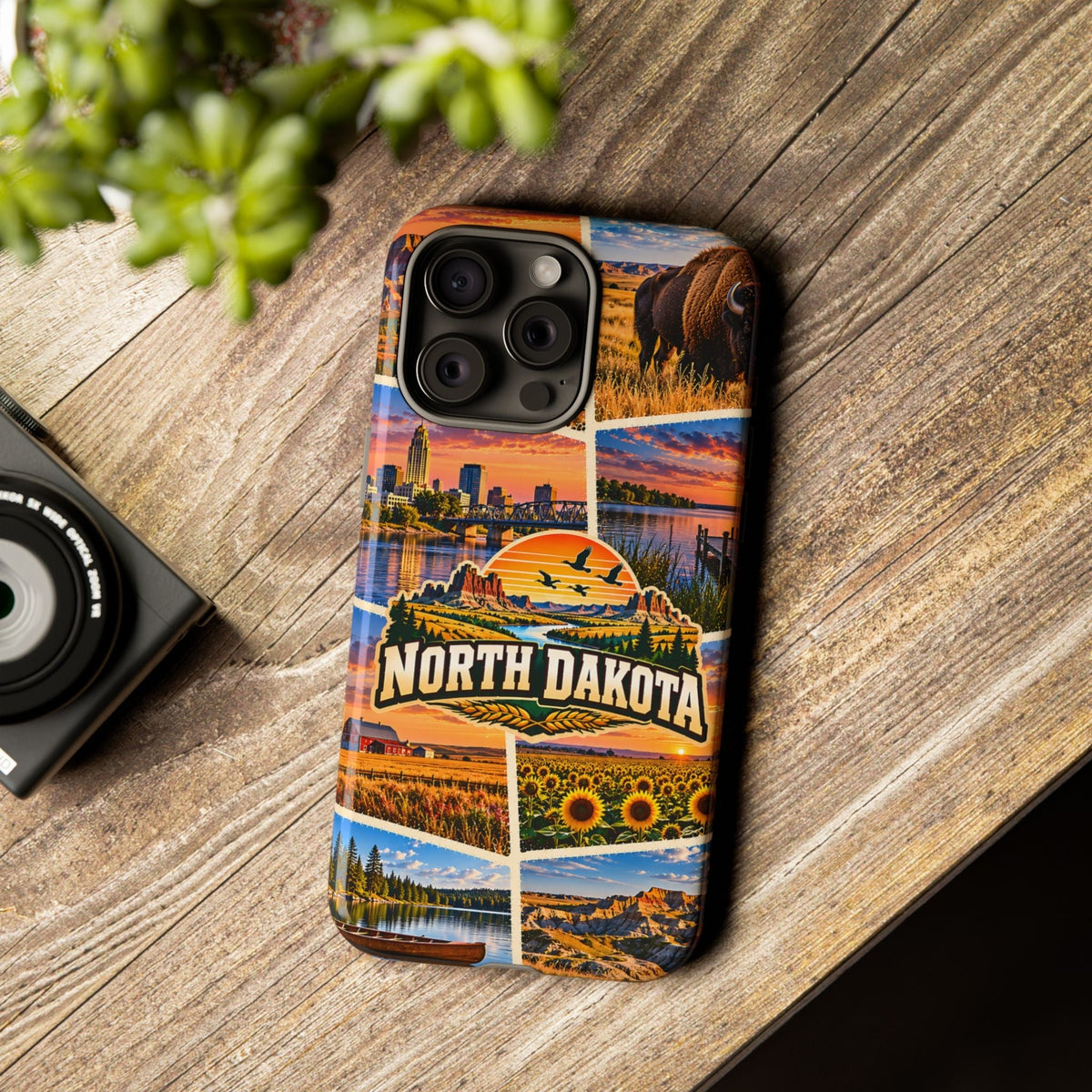 North Dakota Cover robusta – Badlands- & Bison-Collage