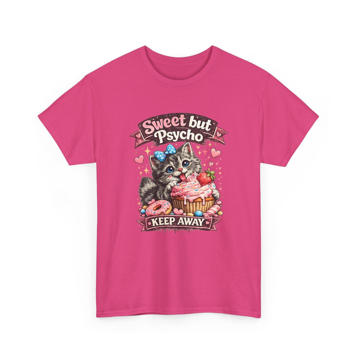 T-Shirt Dolce ma Pazzo – Gatto Kawaii Divertente