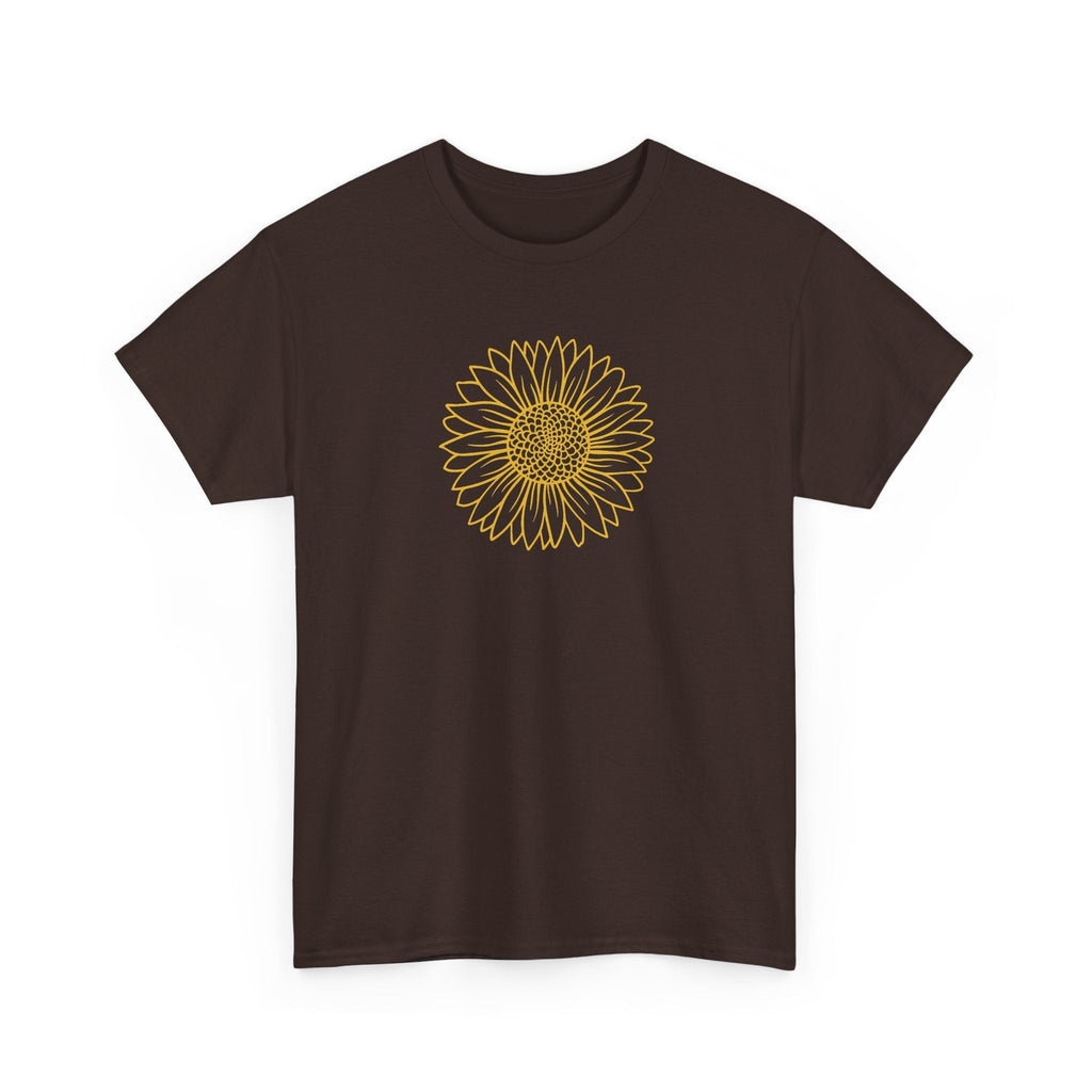T-Shirt Girasole Minimal – Design Floreale Line Art