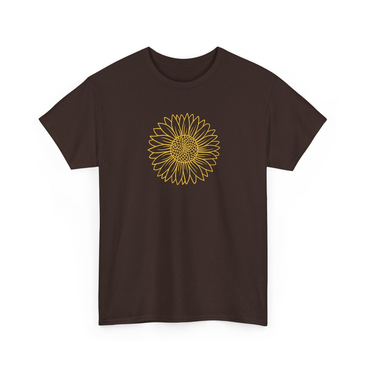 T-Shirt Girasole Minimal – Design Floreale Line Art