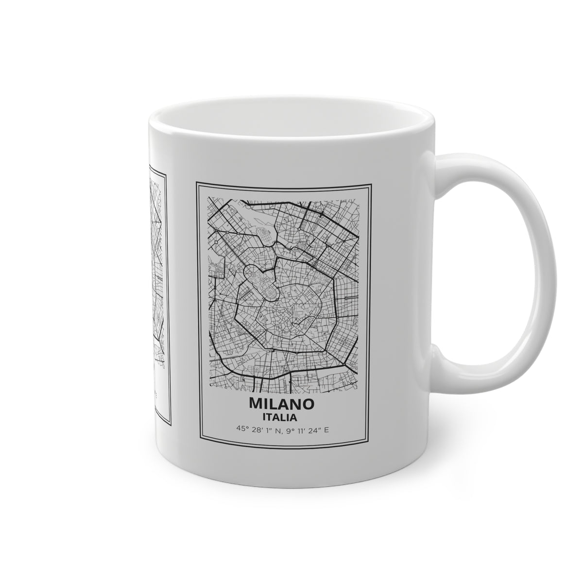 Tazza Milano con Mappa – Souvenir Italia 330 ml