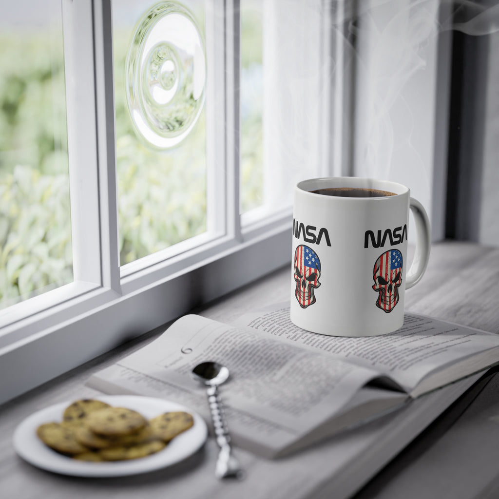 Tazza NASA Spazio e Bandiera USA – Teschio Patriottico 330 ml