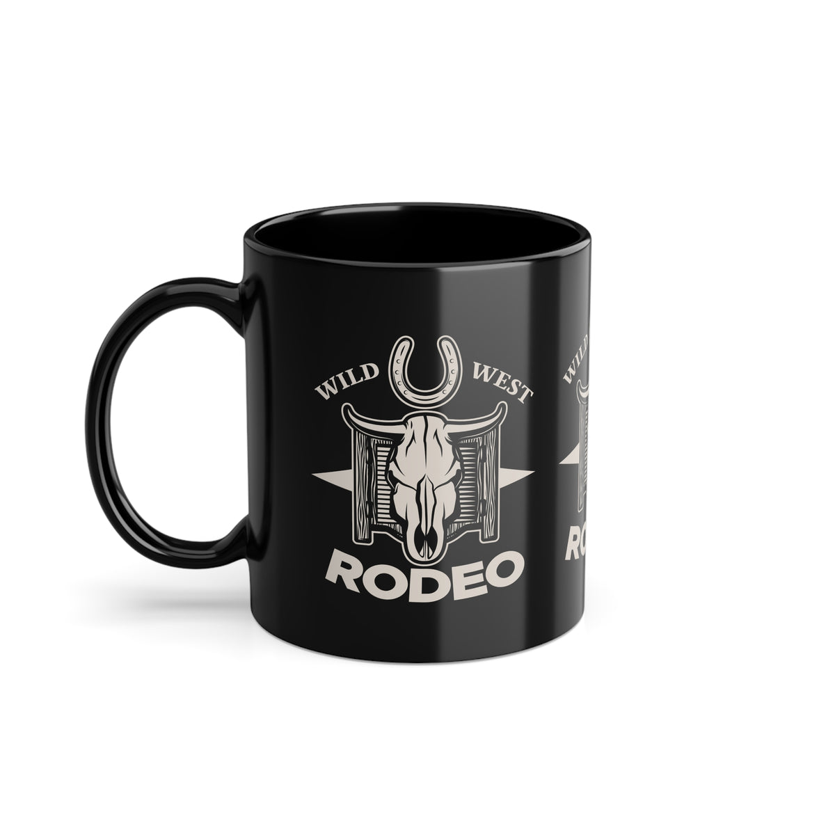 Tazza Rodeo Wild West – Teschio di Toro e Ferro di Cavallo 330 ml