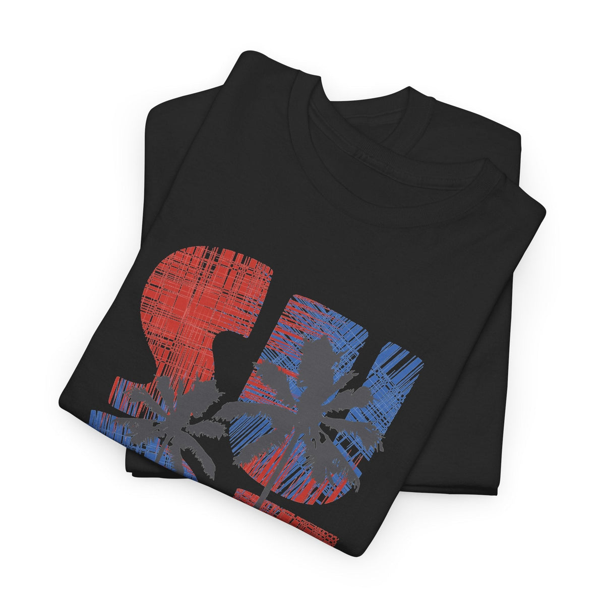 T-Shirt California Surf – Tavola da Surf e Palme Retrò