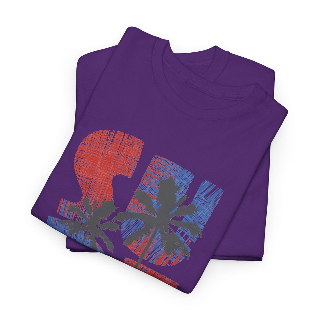 T-Shirt California Surf – Tavola da Surf e Palme Retrò