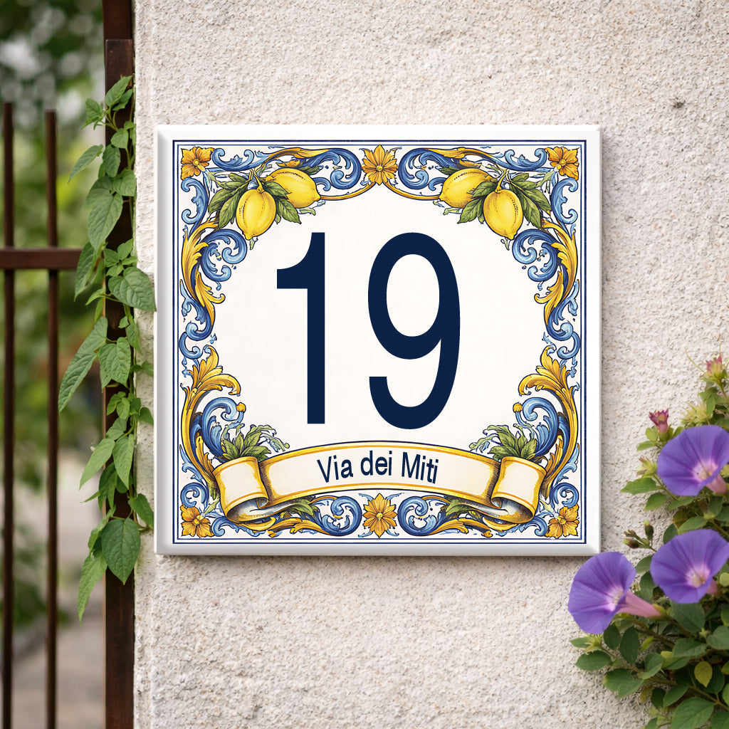 Numero civico personalizzato con Nome della Via P6