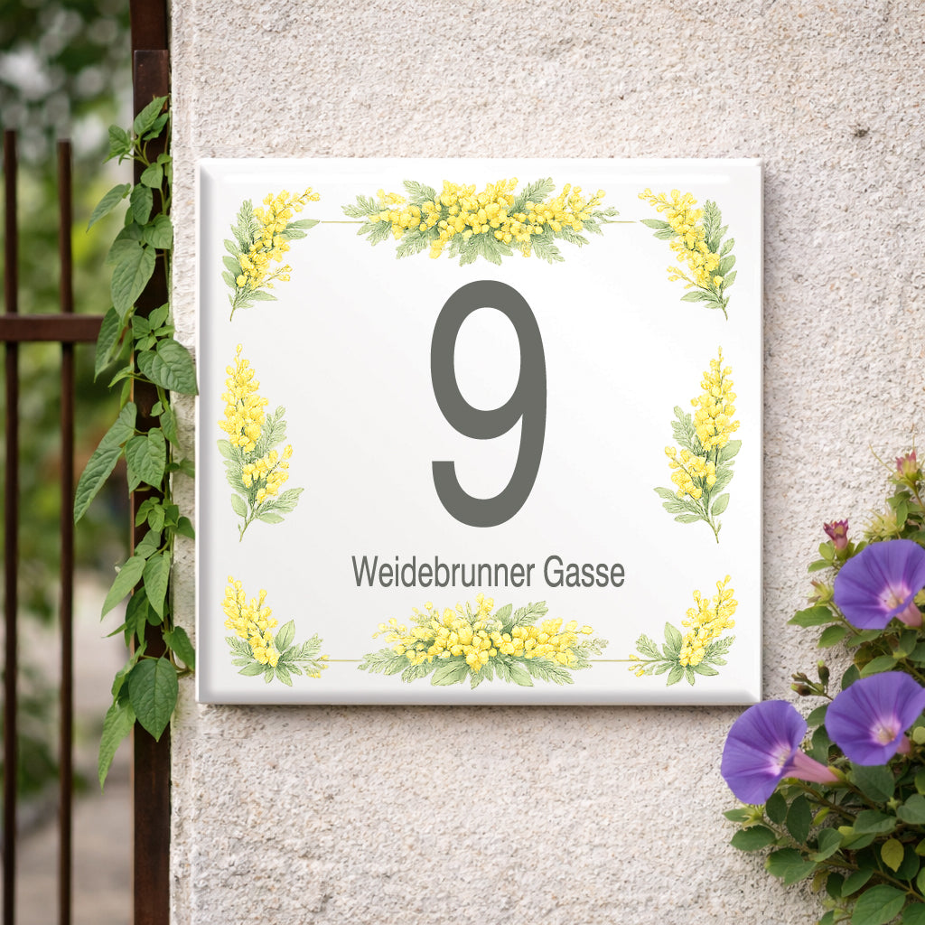 Numero civico personalizzato Arezzo – Ceramica 15 × 15 cm P27