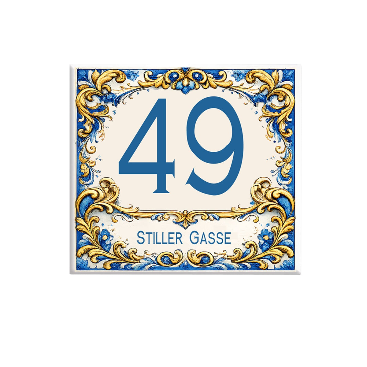 Numero civico personalizzato in Ceramica – 15 × 15 cm P1