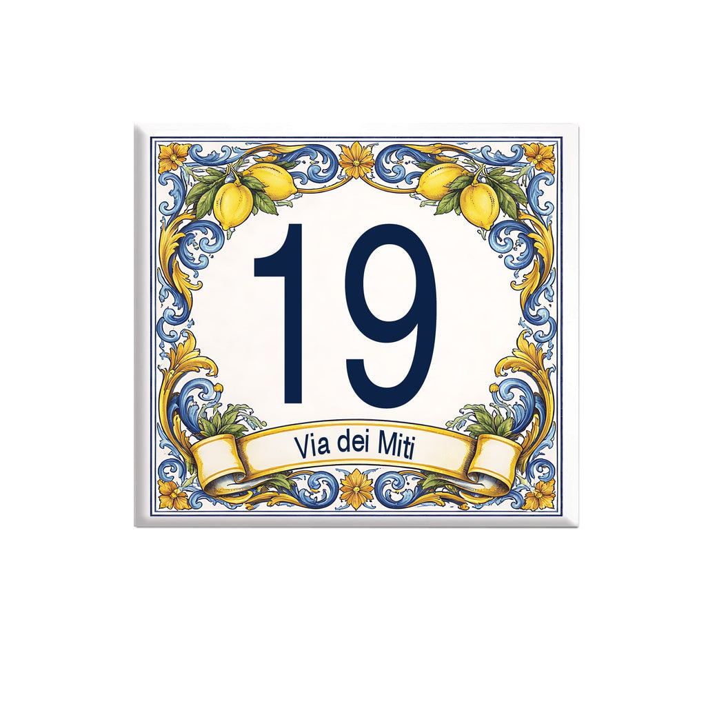 Numero civico personalizzato con Nome della Via P6
