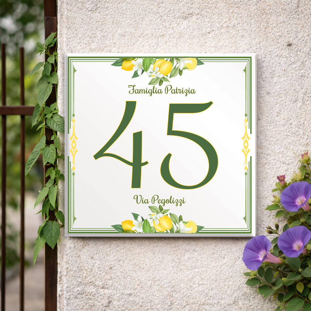 Numero civico personalizzato Trecastagni – Ceramica P9