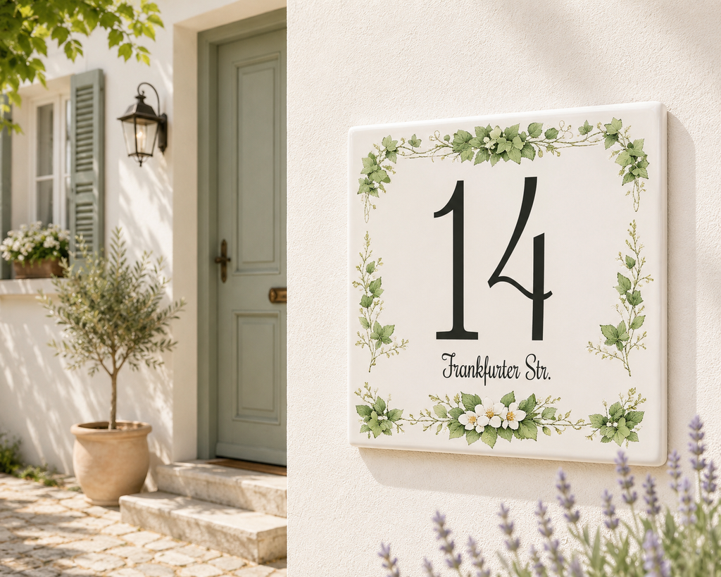 Numero civico personalizzato – Design Dipinto in Ceramica P2