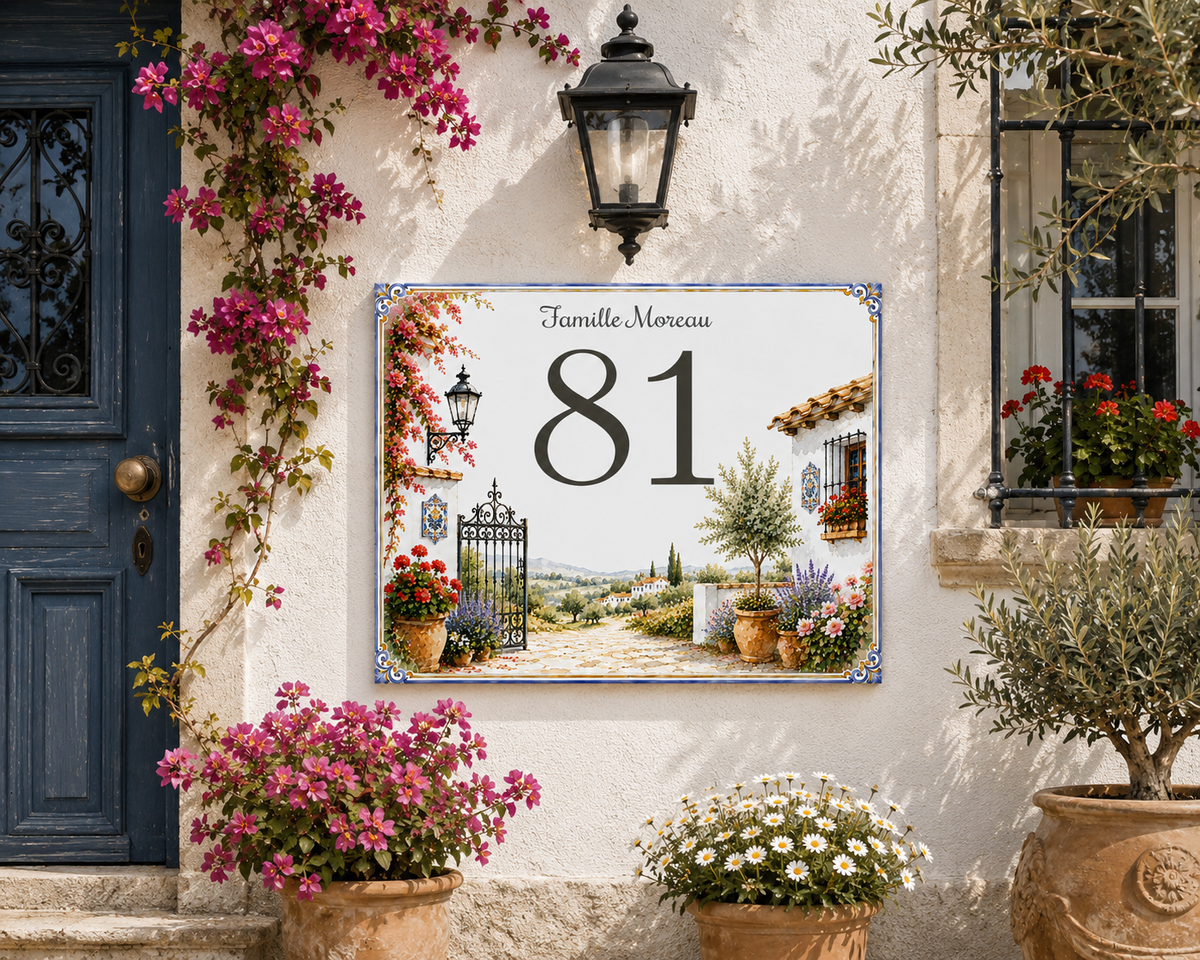 Personalizzato Keramik-Targa per casa 20×25 cm – Klassisch – MALUX