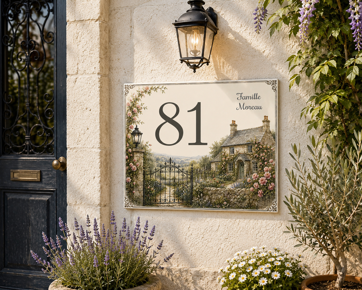 Personalizzato Keramik-Targa per casa 20×25 cm – Klassisch – MALUX