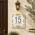 Personalizzato Targa con numero civico Arezzo – Keramik 15 × 15 cm P27