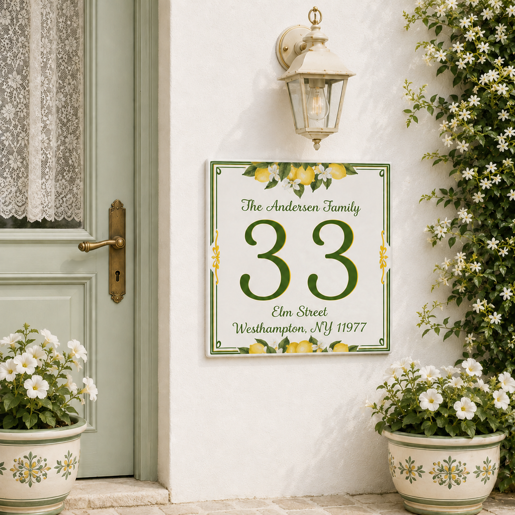 Numero civico personalizzato Trecastagni – Ceramica P9