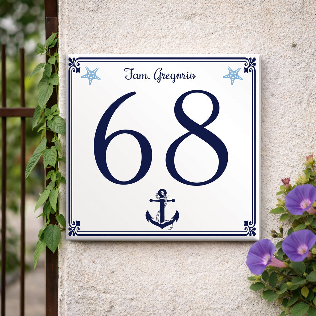 Numero civico personalizzato – Design Marinaro P7