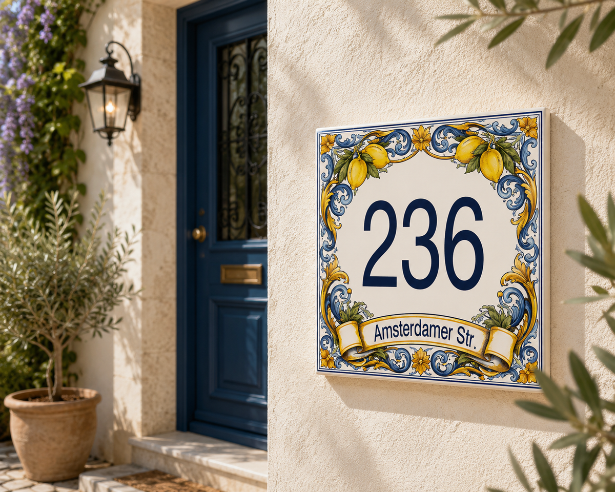 Numero civico personalizzato con Nome della Via P6