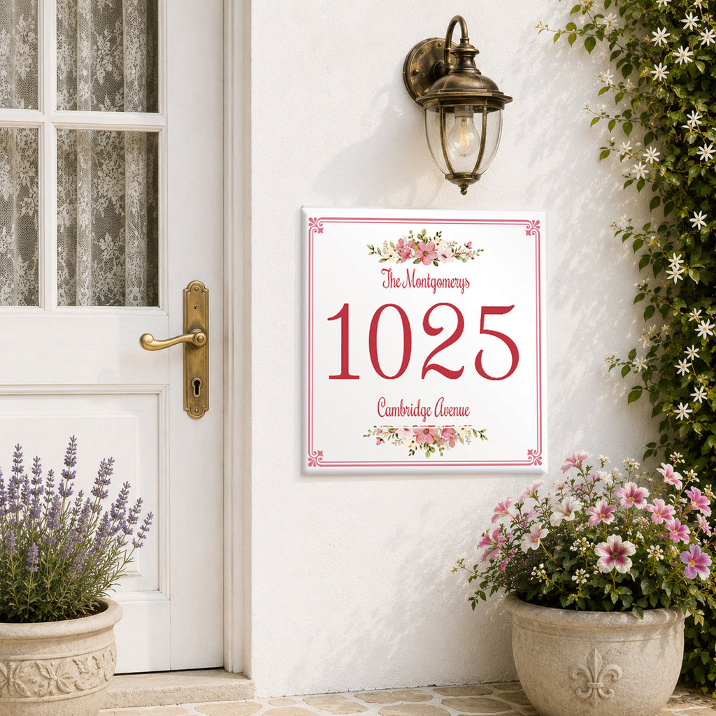 Numero civico personalizzato con Fiori – Sicilia P8