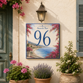 Personalizzato Targa con numero civico Nizza – Keramik 15 × 15 cm P49